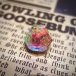 Prismatic Glass Crystal Stone Polyhedral Gemstone Dice Set - Golden Demon Dragon Series, 7 Pieces - Image 4