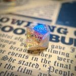 Prismatic Glass Crystal Stone Polyhedral Gemstone Dice Set - Golden Demon Dragon Series, 7 Pieces - Image 8