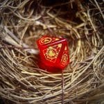 Red Glass Crystal Stone Polyhedral Gemstone Dice Set, 7 Pieces Golden Demon Dragon Series - Image 8