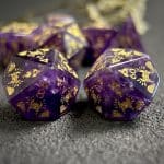 Amethyst gemstone Dice Set, Cloudward: Dragon’s Throne & Edge, 7 Pieces - Image 5