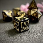 Blue Sandstone Gemstone Dice Set, Cloudward: Dragon’s Throne & Edge, 7 Pieces - Image 5