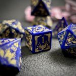 Lapis Lazuli Gemstone Dice Set, Cloudward: Dragon’s Throne & Edge, 7 Pieces - Image 2