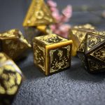 Tiger's Eye Gemstone Dice Set, Cloudward: Dragon’s Throne & Edge, 7 Pieces DND - Image 3