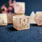 Natural Rose Quartz Gemstone Dice Set, Cloudward: Dragon’s Throne & Edge, 7 Pieces DND - Image 4