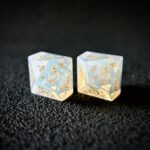 Opal Crystal Stone Polyhedral Gemstone Dice Set, 7 Pieces Crossing Fire Seal Series - Image 4