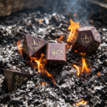 Rosewood Polyhedral Wooden Dice Set, 7 Pieces Crossing Fire Seal Series - Image 4